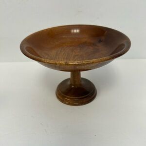 Vintage Oregon Myrtlewood Pedestal / Fruit Bowl Candy Dish / Pre Owned